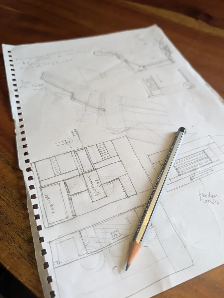 Raw architectural sketch